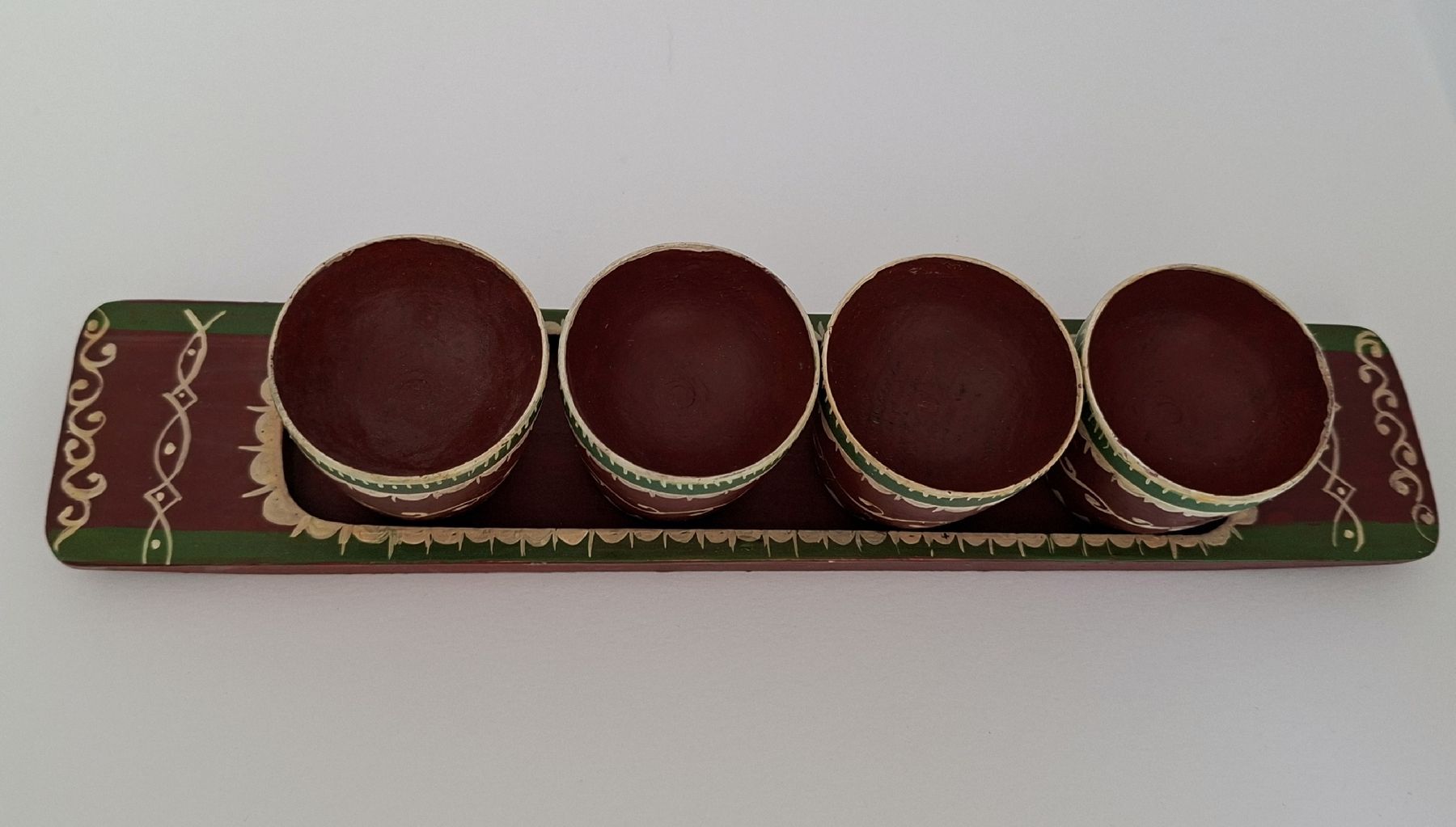Altre Stoviglie: Vintage 5-teiliges Eierbecher Set aus Holz – Usato da Dietikon venduto da Magi2 1