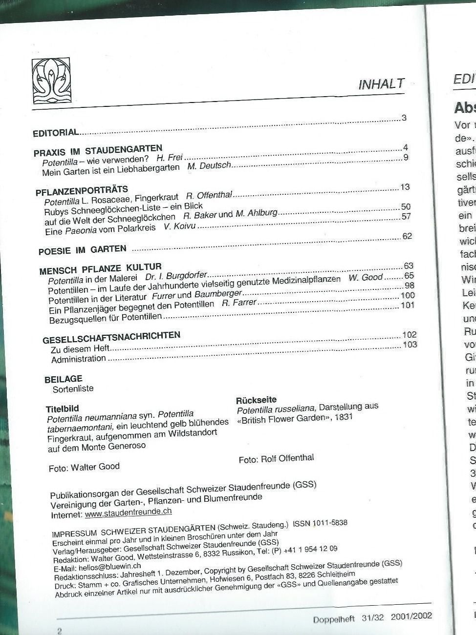 Libri: Schweizer Staudengärten, Potentilla – Nuovo (secondo la descrizione) da Zürich venduto da t24_de 1