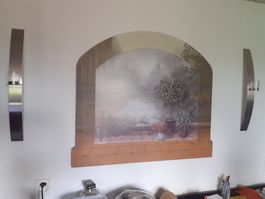 Wandbild mit zwei Teelichter, sehr dekorativ, Top Zustand