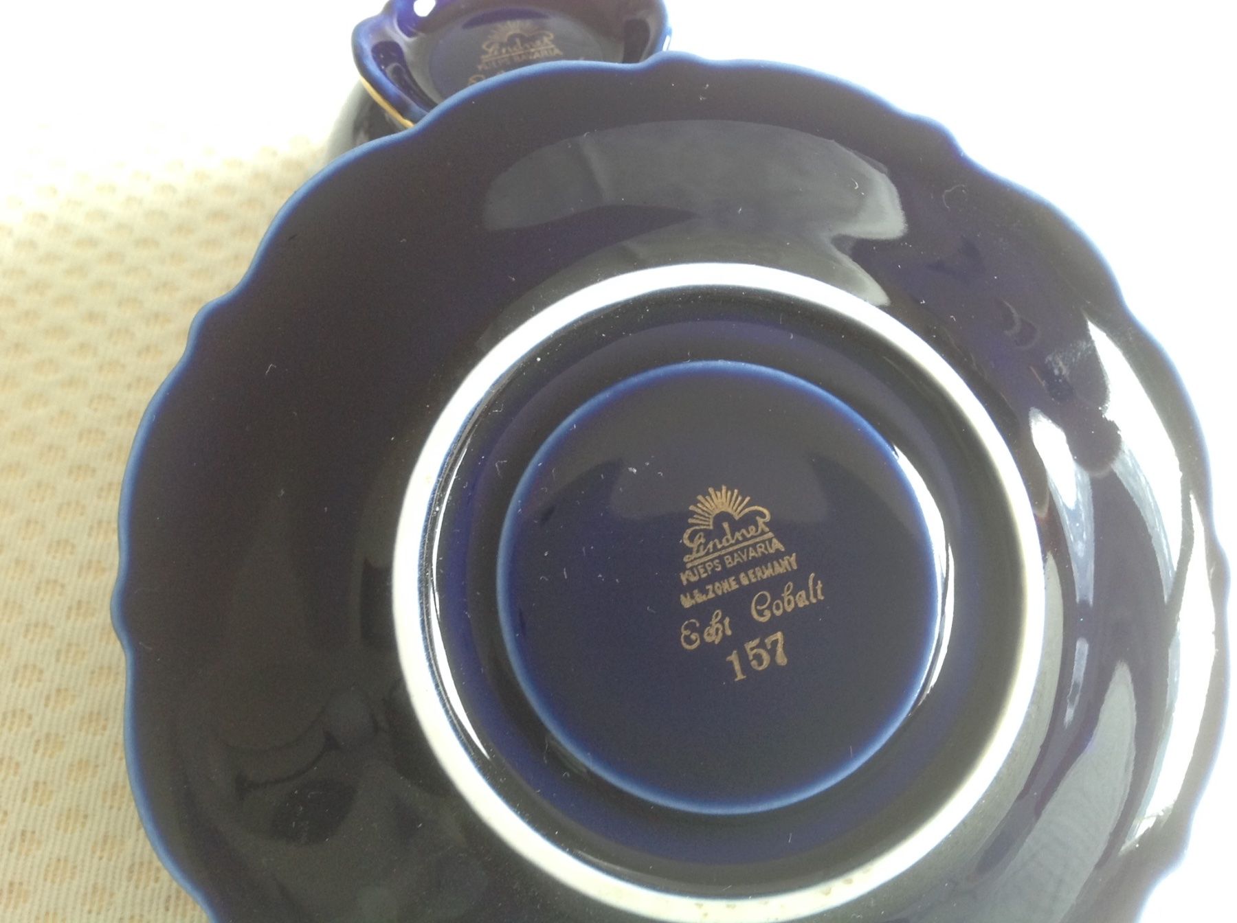 Lindner Tazze: Lindner - Tasse de collection - bleu de cobalt – Usato da Sion venduto da accroshoes 4