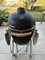 Keramikgrill schwarz (Landi) mit Pizzastein guter Zustand