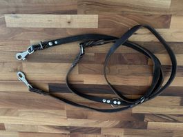 Dunkelbraune Lederleine 3 m