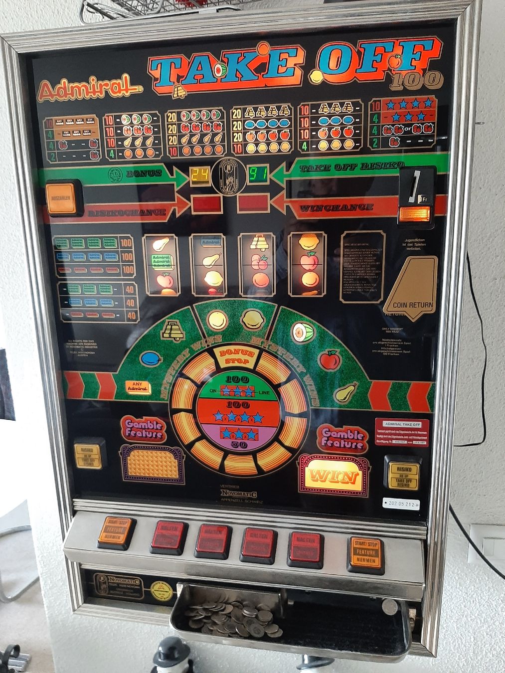 Slot Machine: Geldspielautomat Admiral Take Off 100 – Usato da Cham venduto da Paniniworld