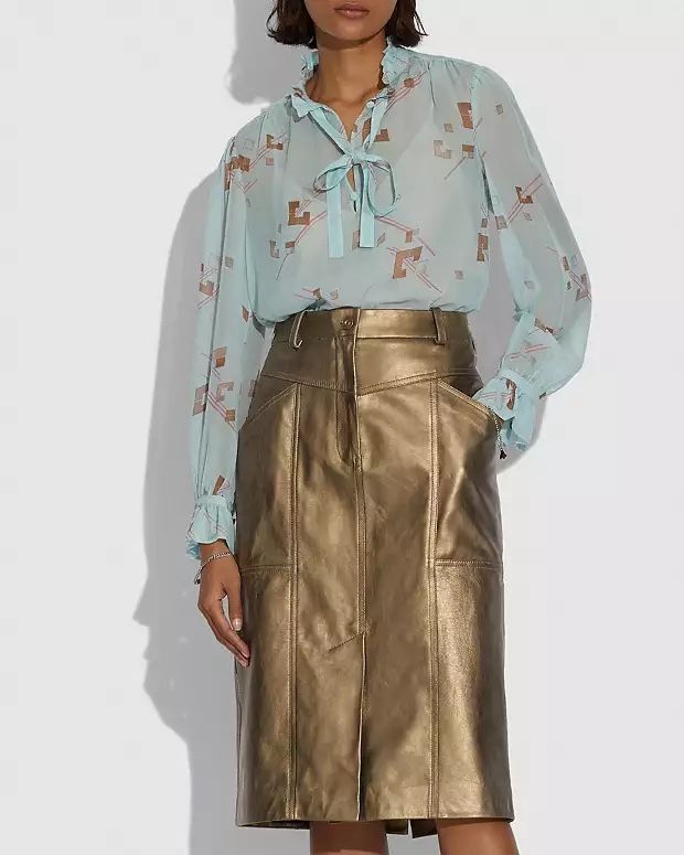 Gonne: COACH LEDERROCK - BLEISTIFTROCK Orginalpreis 995.- – Nuovo e nell'imballaggio originale da Zürich venduto da luxuryoutlet1