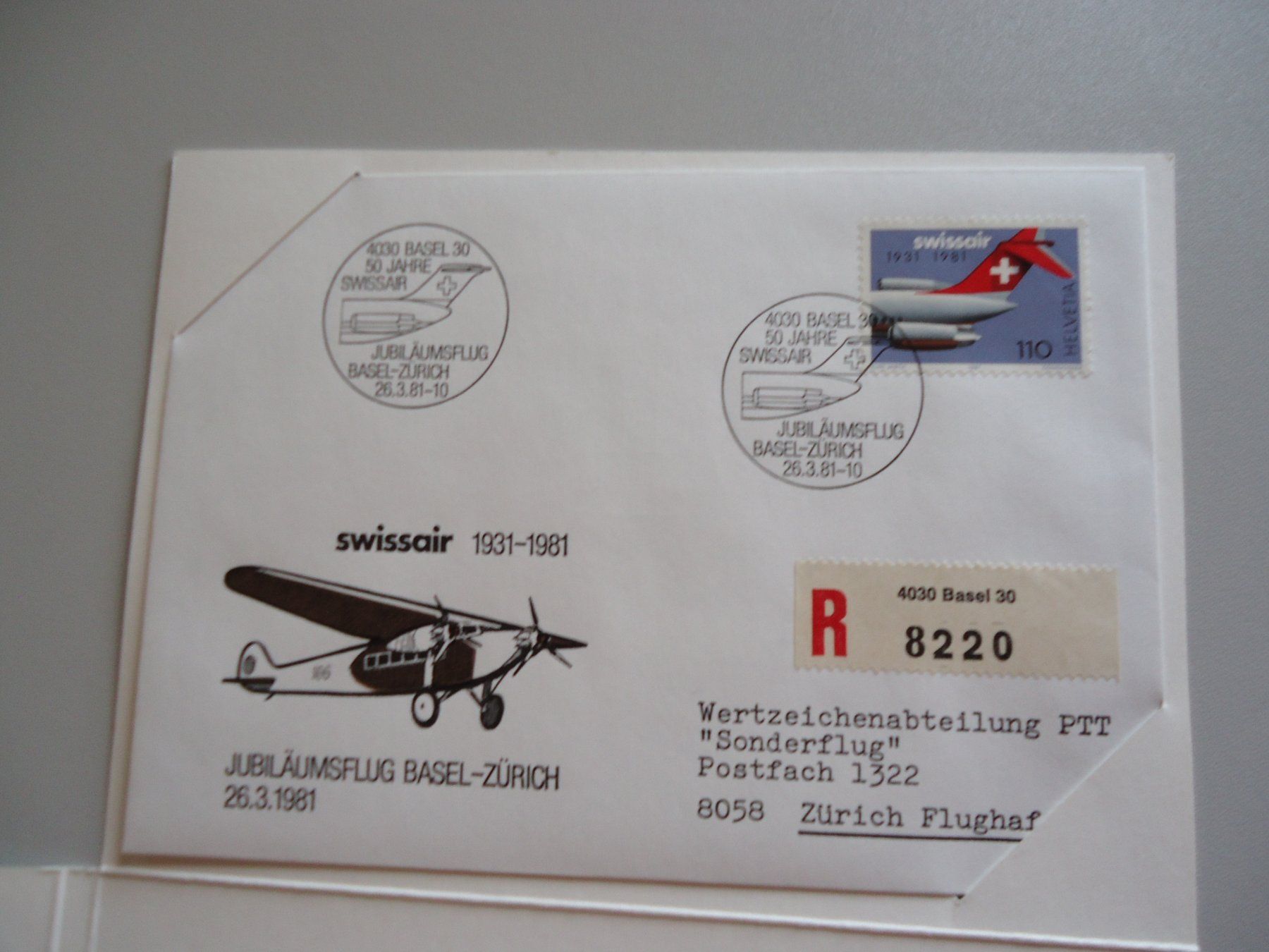 Tutti i francobolli: Luftpost Pro Aero Flüge 1981 – Nuovo (secondo la descrizione) da Belp venduto da Hefabe 4
