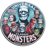 CLASSIC MONSTERS  - Blechschild  (neu/OVP)