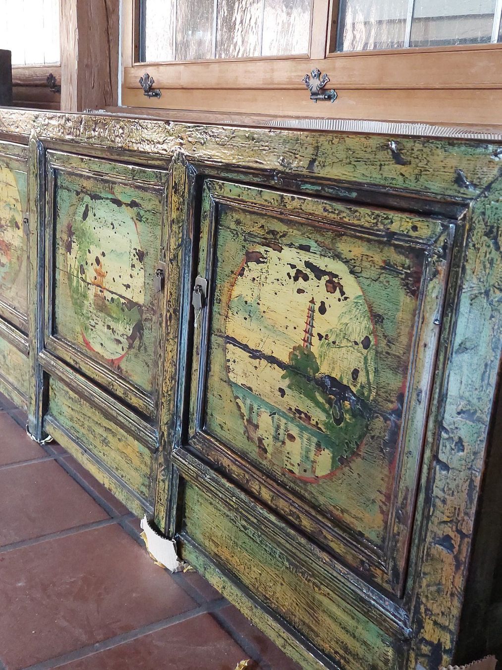 Cassettiere: Sideboard Vintage grün Malereien – Nuovo (secondo la descrizione) da Cham venduto da mjg1901 6
