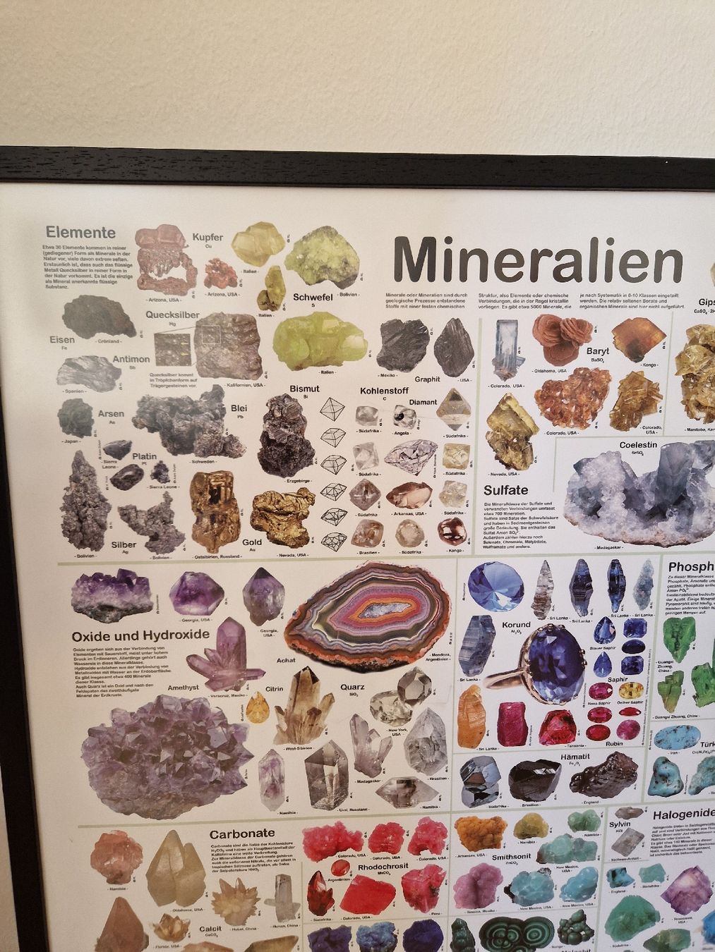 Foto & Immagini: Mineralien Bild, Poster im Holzrahmen – Usato da Bern venduto da hugentobleroune 2