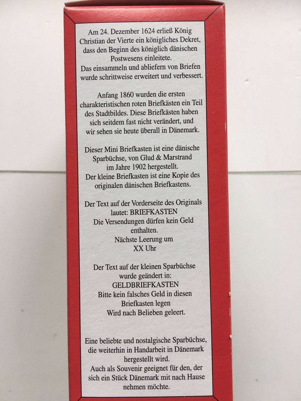 Salvadanai: Sparbüchse " Geldbriefkasten " Dänemark – Nuovo e nell'imballaggio originale da Gümmenen venduto da Supererland 7