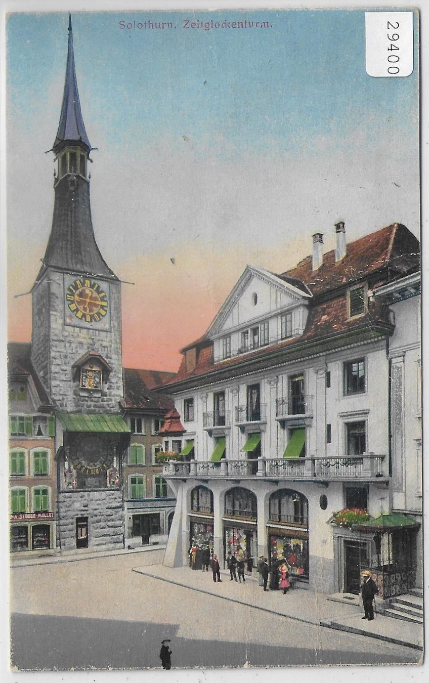 Cartoline postali: Solothurn - Zeitglockenturm - Litho – Usato da Ettingen venduto da Kartenplanet