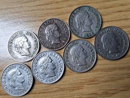 10 Rappen 1919/46 - Lot 7 Stück!