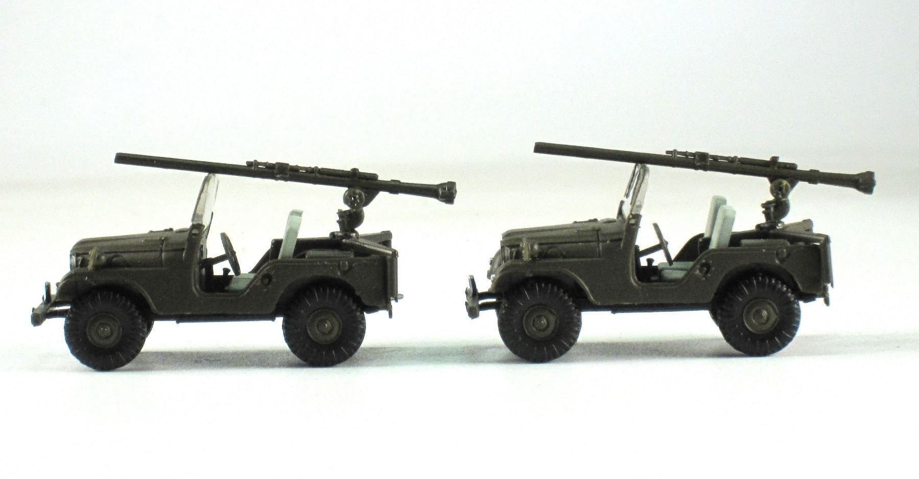 Schweizer Armee Kit di modellismo & Modellini statici: ACE 5103 Set 2 Willys Jeep PAK58 Schweizer Armee – Nuovo e nell'imballaggio originale da Derendingen venduto da Benfis 1