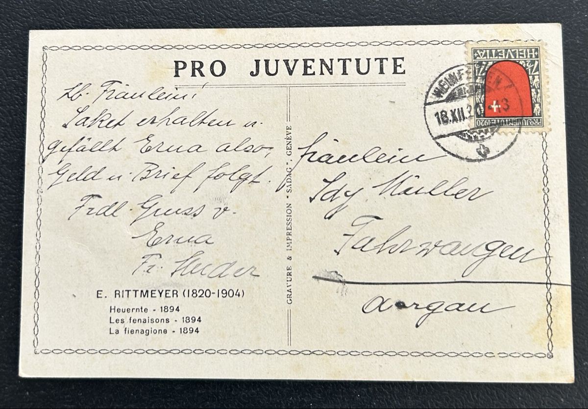 Cartoline postali: Pro Juventute Karte 82 – Usato da Horw venduto da Tellbub 1