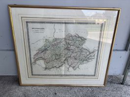 Alte Schweiz-Karte 1831, antike Landkarte