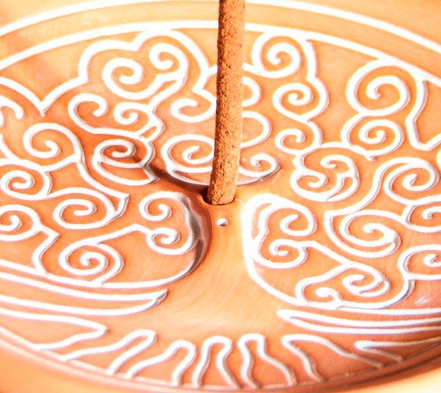 Candele: Räucherstäbchenhalter - Yggdrasil/Lebensbaum nature – Nuovo e nell'imballaggio originale da Mauren venduto da Yeelen 1
