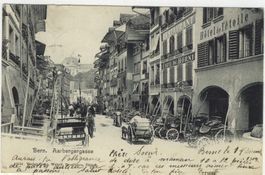 Bern Aarbergergasse belebt 1903- Café Hörni - Hotel Sternen