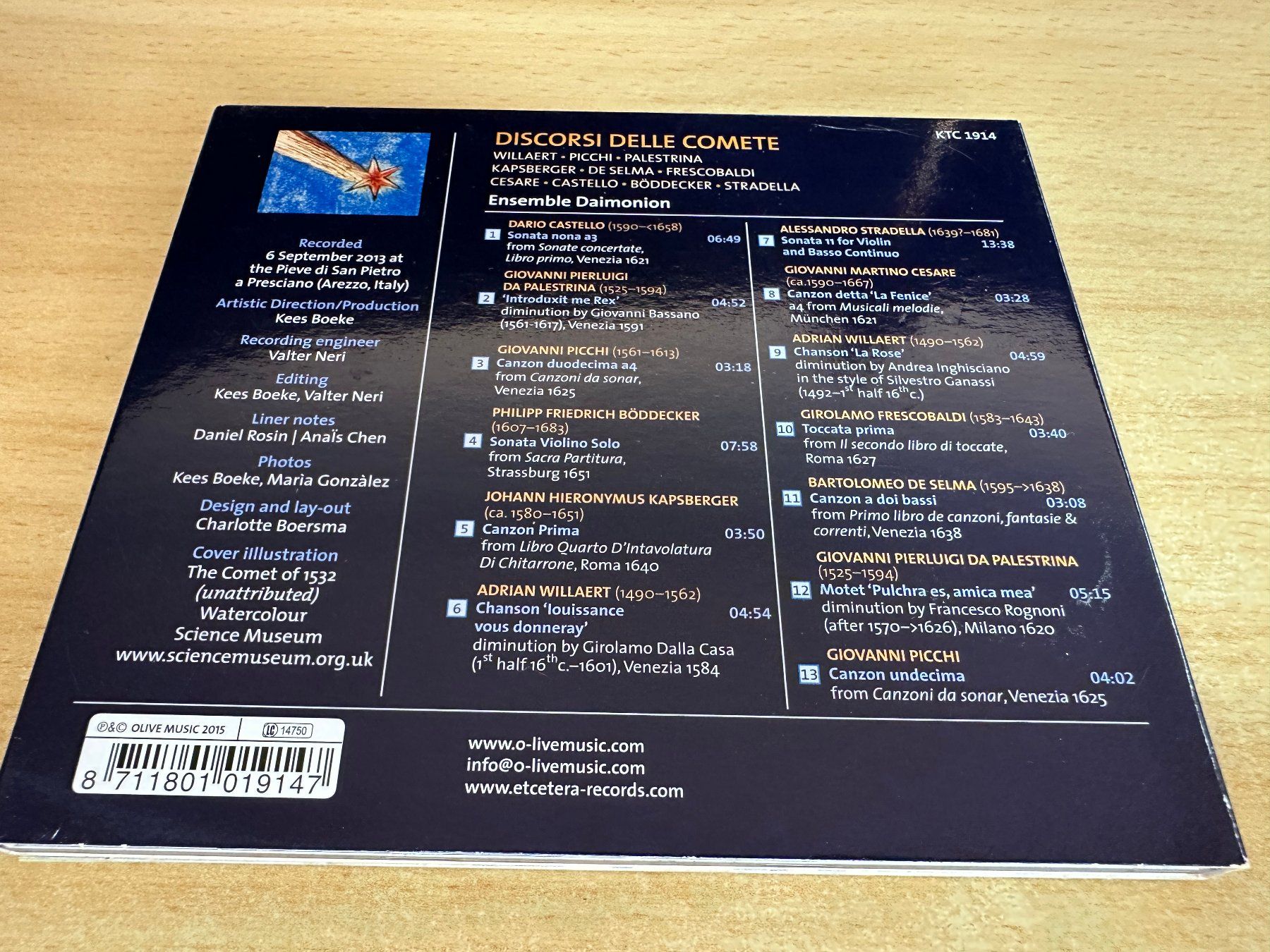 CDs: Ensemble Daimonion - Discorsi Delle Comete – Gebraucht aus Rikon im Tösstal von Alpenmutz 1
