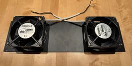 19 Zoll 3HE Rackblende mit 2 Ventilatoren