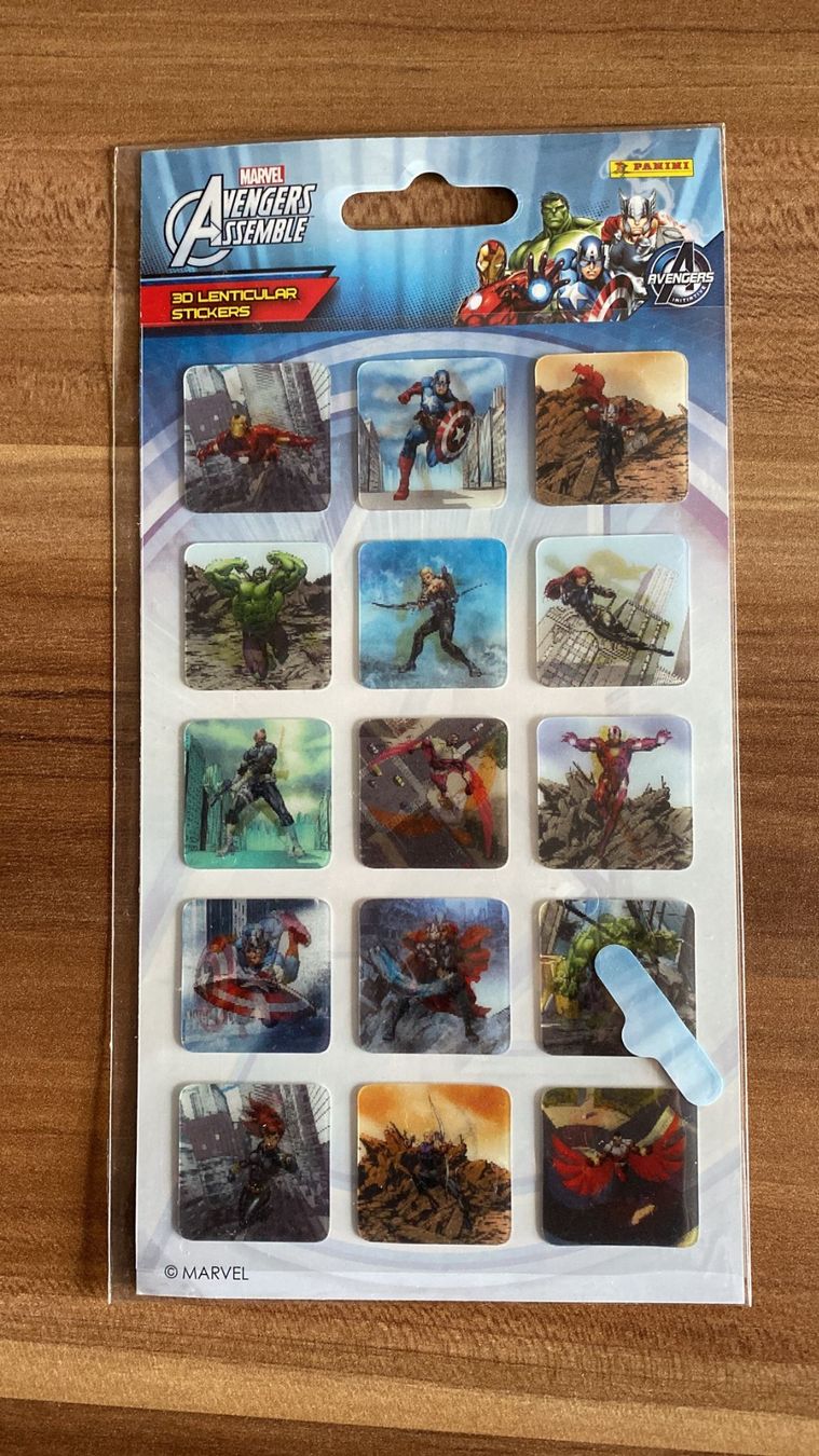 Sticker: Panini 3D Lenticular Stickers Avengers Assemble – Nuovo e nell'imballaggio originale da Wagenhausen venduto da Svema