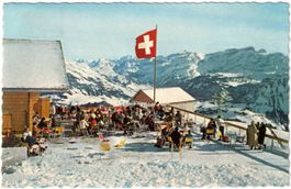 Leysin - Restaurant + Gondelbahn mit  les Diablerets