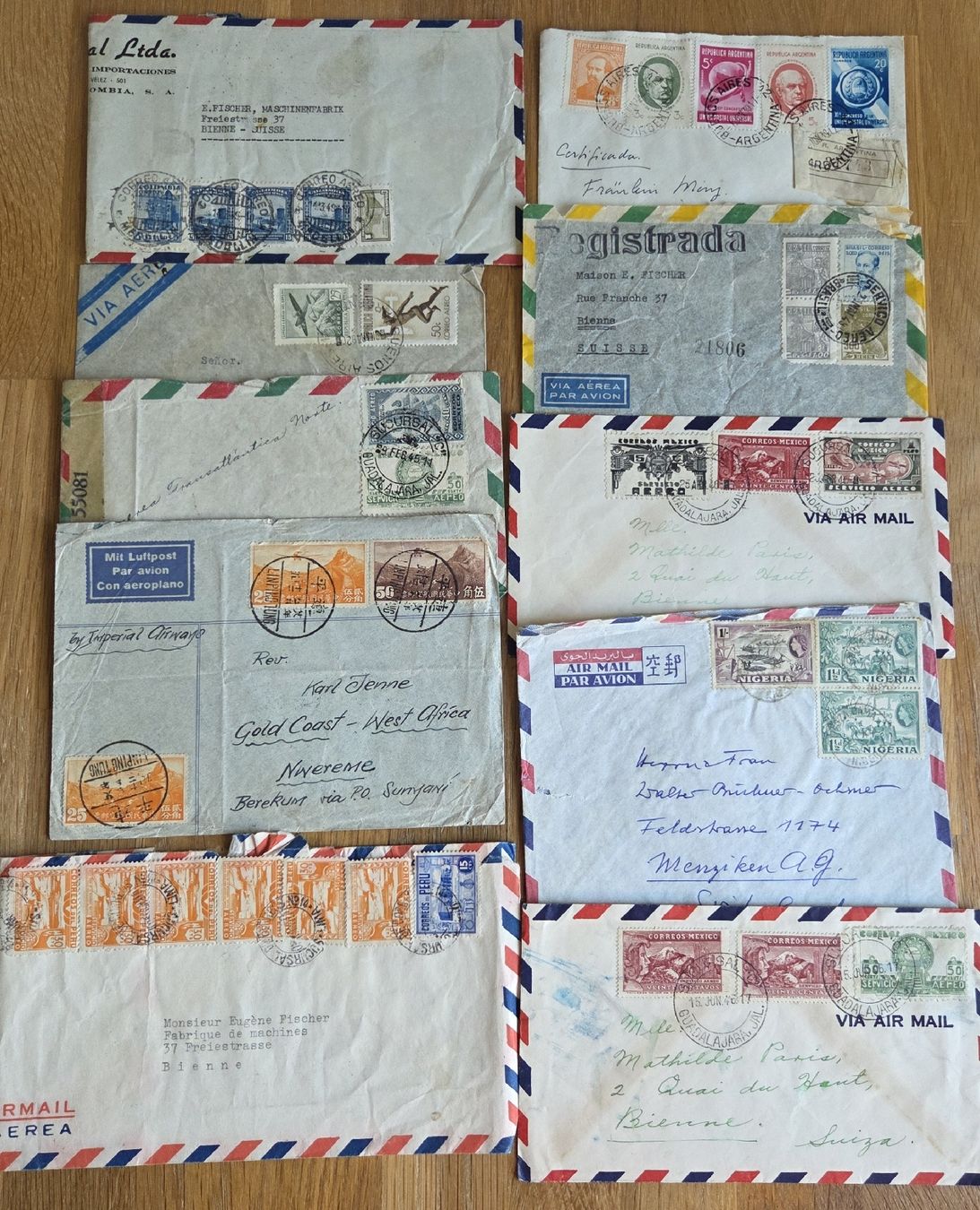 Tous les timbres: Briefpost Ausland über 40 Couvert – D'occasion à Stans par Ducati16 3