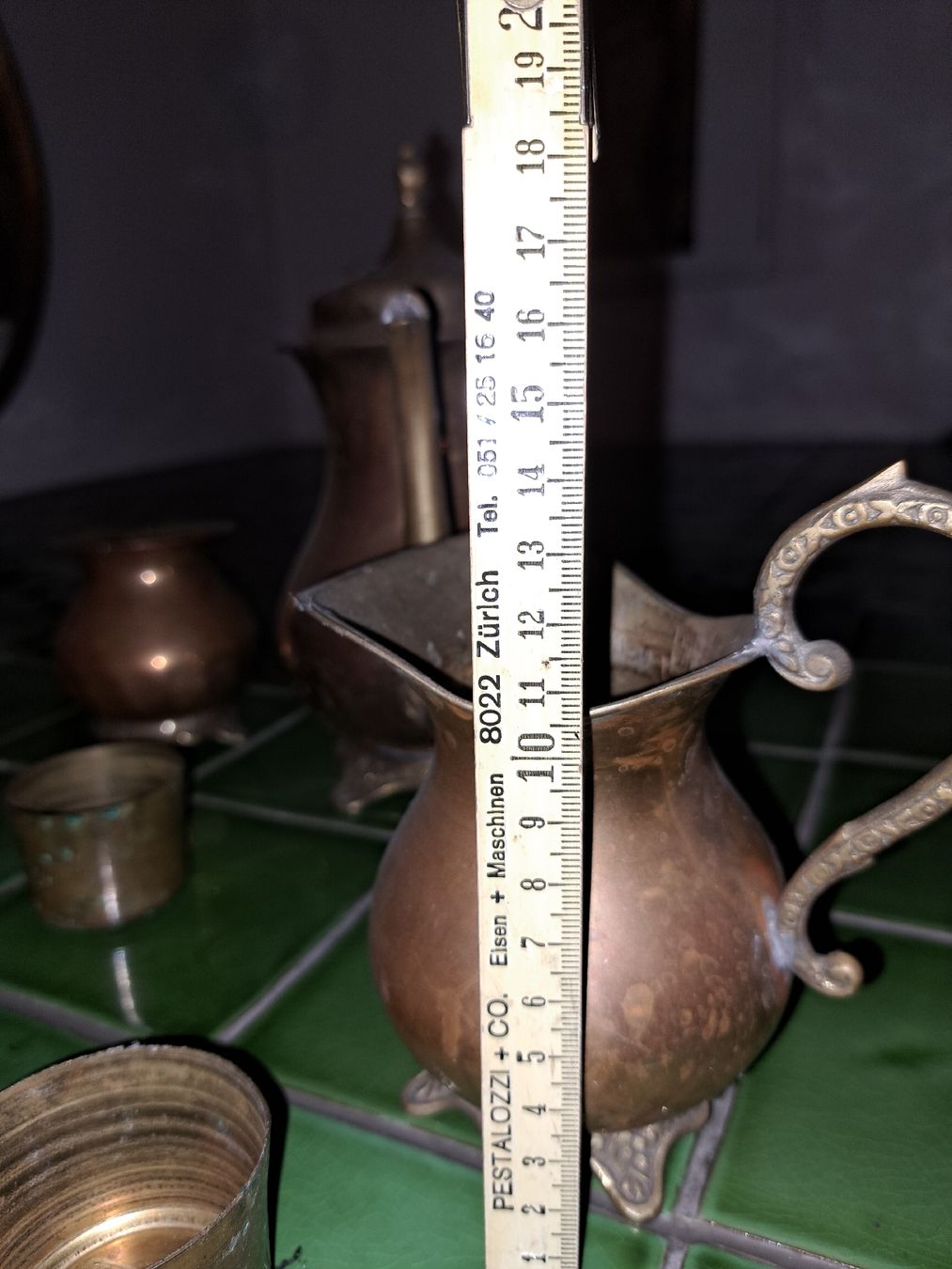 Set di piatti: Antikes Kaffeeservice aus Kupfer, 5-teilig, – Usato da Kölliken venduto da Upcycling-by-Mc-TAM 7