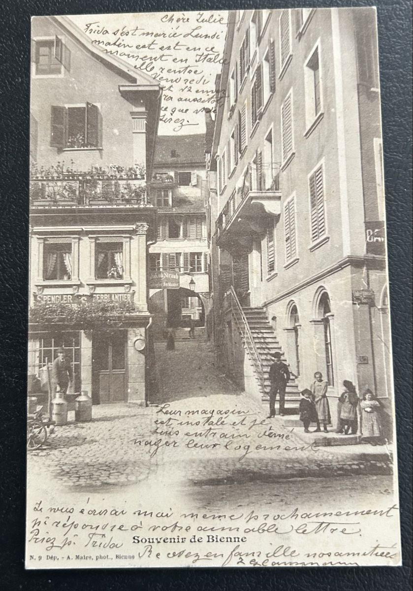 Cartoline postali: Souvenir de Bienne  – Usato da Horw venduto da Tellbub