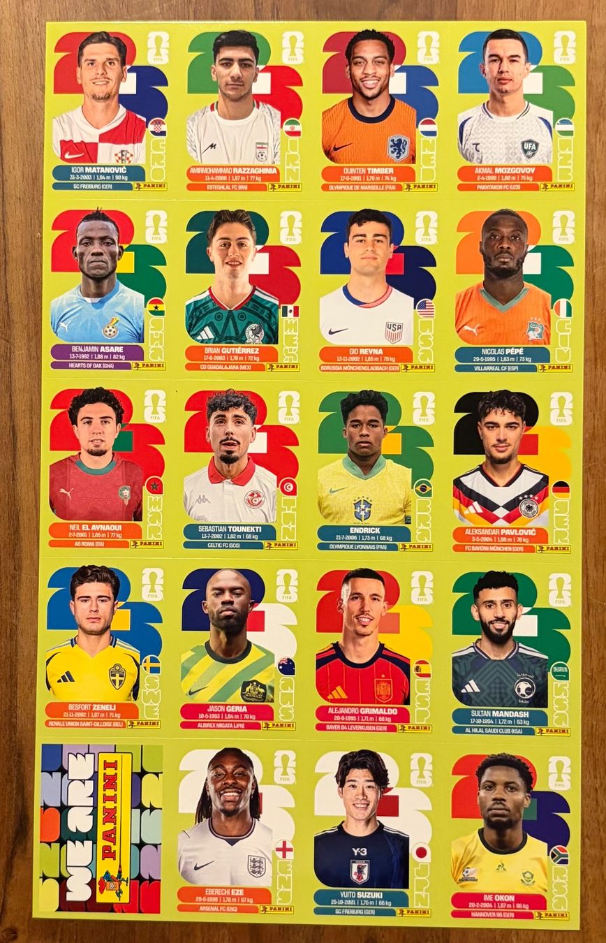 Panini Carte collezionabili: Panini WM 2026 Update Set 120 Stickers – Nuovo e nell'imballaggio originale da Regensdorf venduto da Maryjagne 1