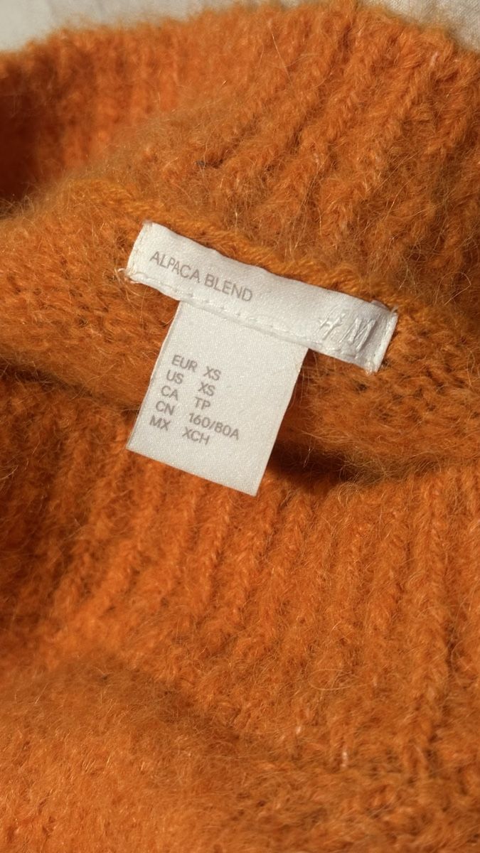H&M Maglioni & Felpe: Orange Alpaca Blend Sweater - Size XS – Usato da Genève venduto da ravehotline 2