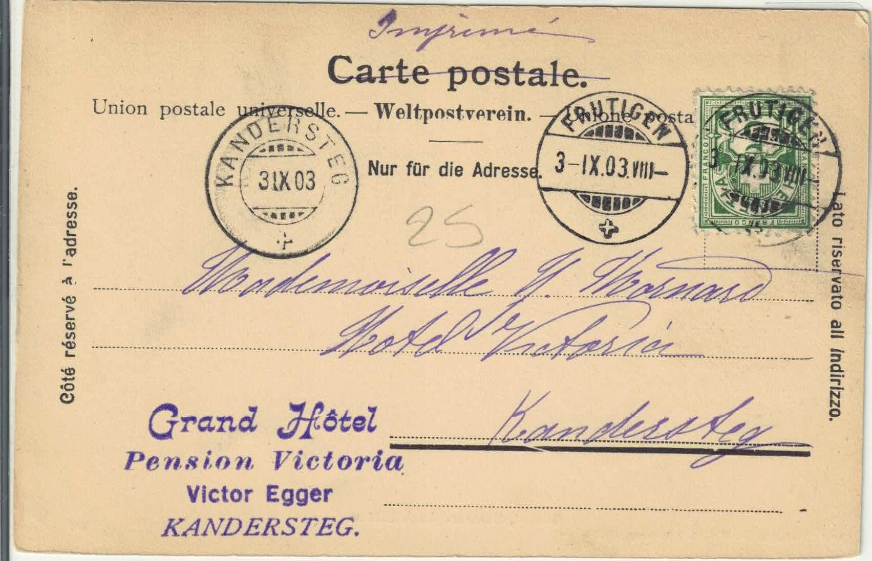 Cartoline postali: Schwarenbach am Gemmipass – Usato da Ettingen venduto da Kartenplanet 1