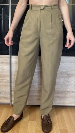 Pantalon en soie et rayonne, taille 32/34
