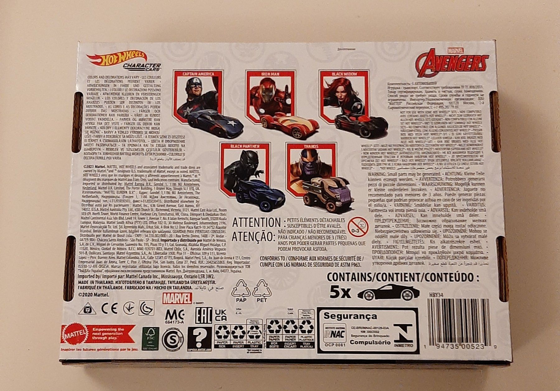 Hot Wheels Modellini d'auto: Hot Wheels Marvel Avenger 5er Set – Nuovo e nell'imballaggio originale da Regensdorf venduto da 8Collect 1