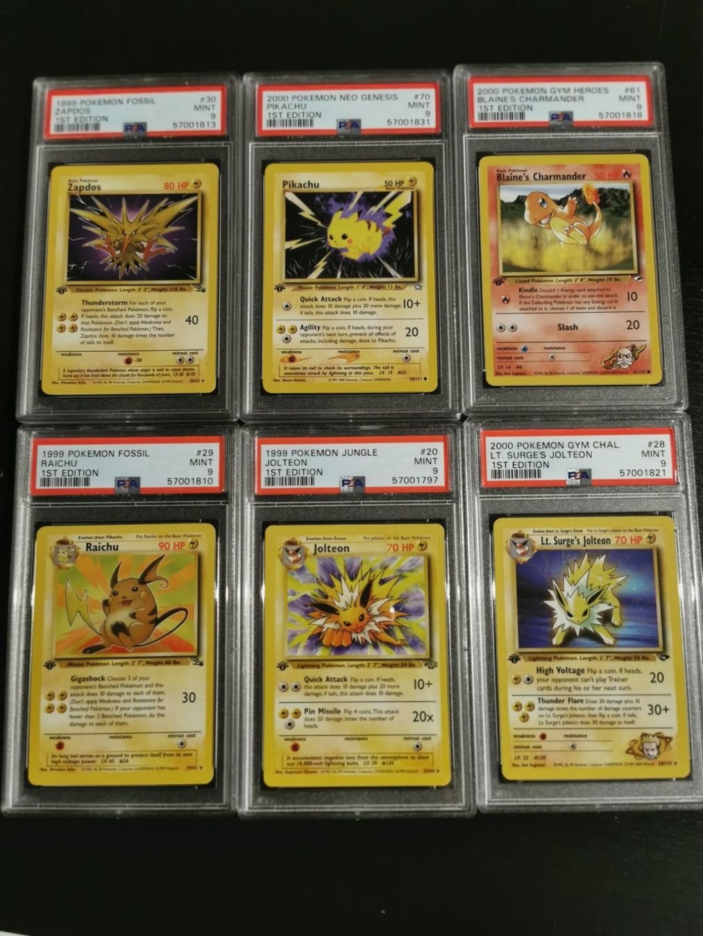 Pokémon Sammelbilder & Trading cards: Pokémon PSA 9 1st Edition 6 cards Set – Gebraucht aus La Tour-de-Peilz von