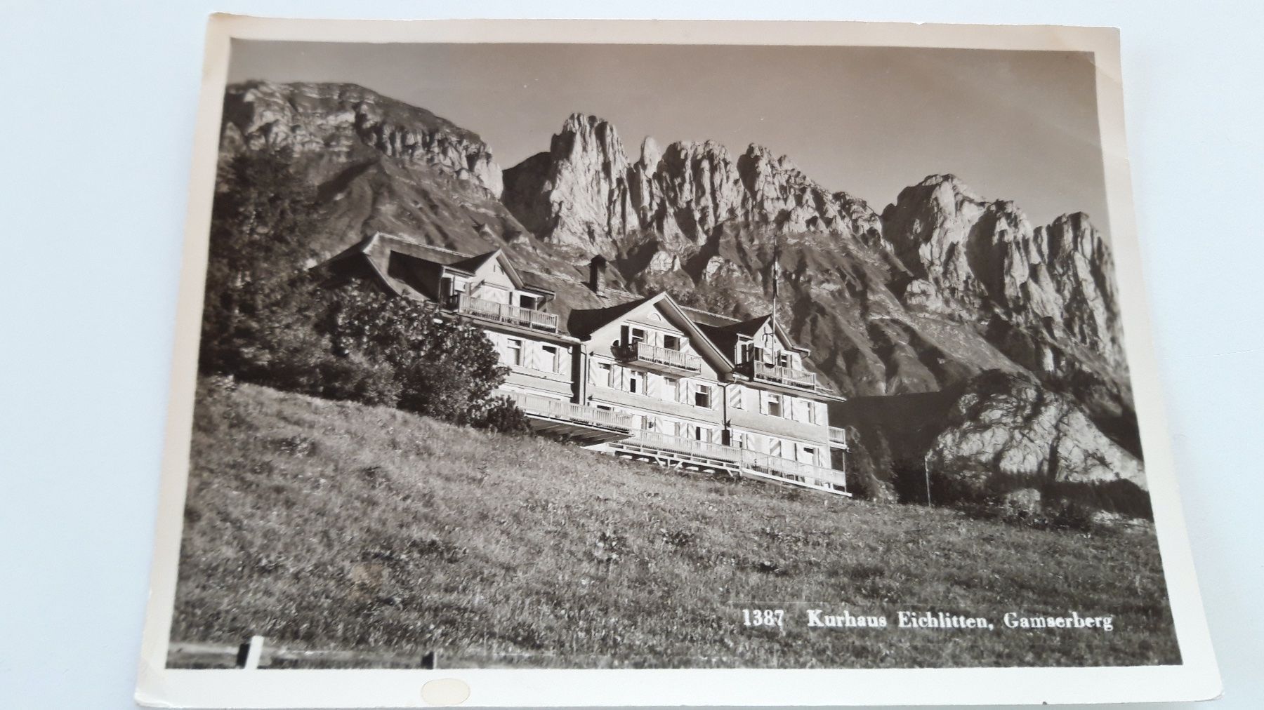 Cartoline postali: Kurhaus Eichlitten Gamserberg Liechtensteiner Briefmarke – Usato da Sargans venduto da nicsam1815