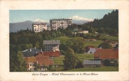 Saint Cergue, Hôtel Obsevatoire et le Mont Blanc, gel. 1910?