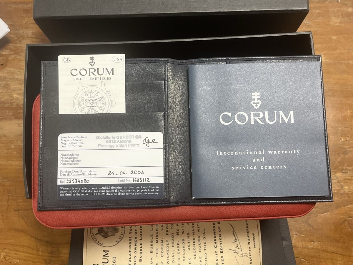 Corum Orologi: Corum Bubble Lucifer No.444 – Nuovo e nell'imballaggio originale da Neerach venduto da fuz_8d7l 2