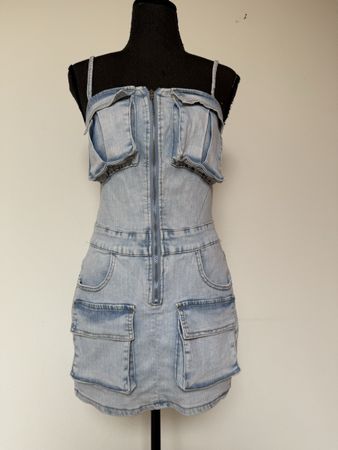 Elastisches Jeans Minikleid