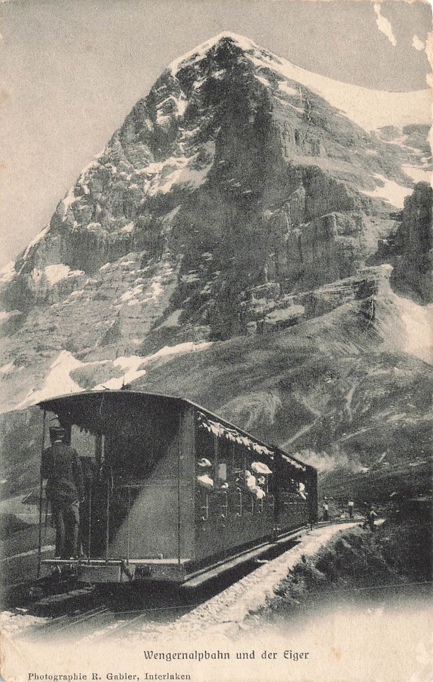 Ansichtskarten: Kleine Scheidegg (BE) Wengernalpbahn und Eiger – Gebraucht aus Biasca von Blenio71