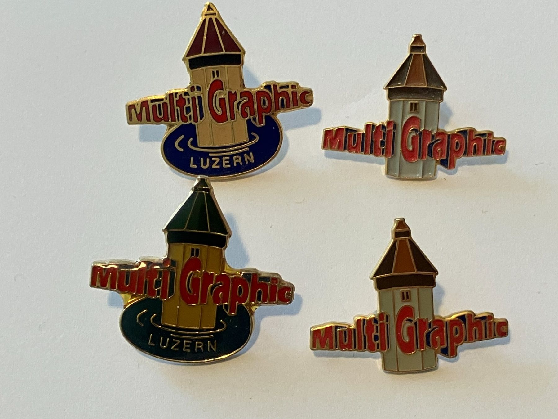 Placchette & Badge: 4 Pin Multi Graphic Luzern – Usato da Basel venduto da djwwpp