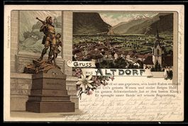 Litho Altdorf, Wilhelm Tell Denkmal, Tei