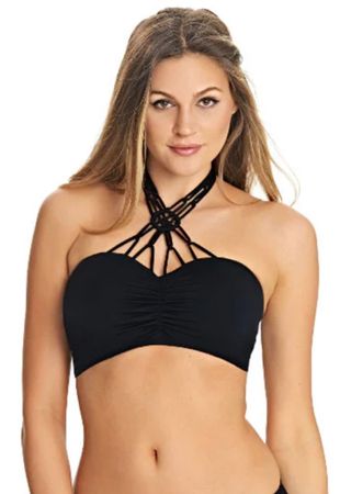Top de bikini Freya macrame noir  65 E    NEU!