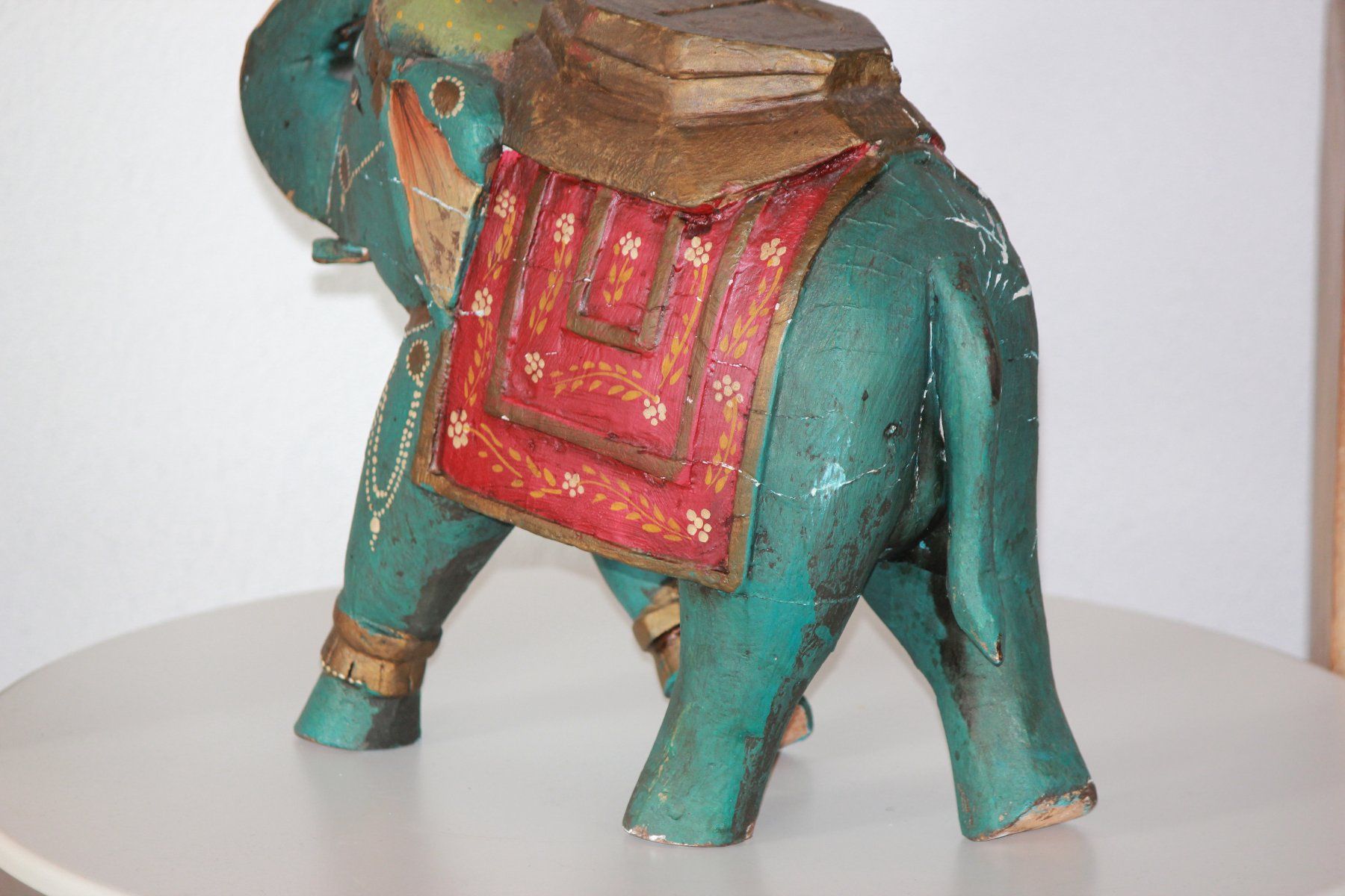 Sculture & Statue: Holz-Elefant aus Indien, grün – Usato da Wichtrach venduto da LuckyLuke69 4