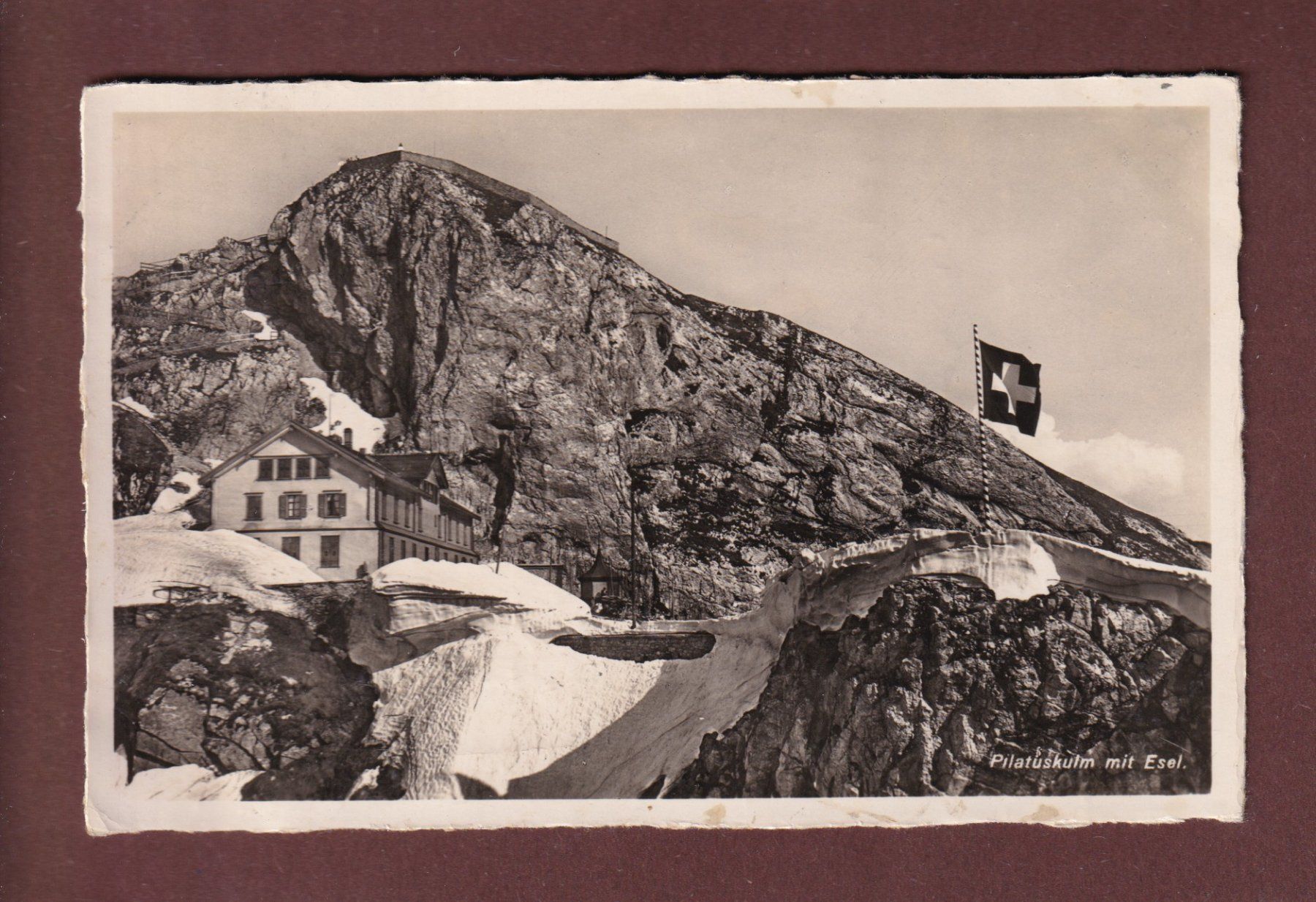 Cartoline postali: PILATUSKULM - Esel - 1937 – Usato da Pully venduto da nicecards-shop