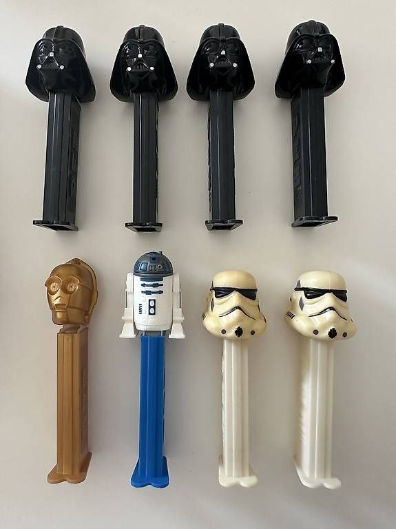 Star Wars Figuren: 8 x PEZ Star Star Wars Storm Trooper Darth Vader etc – Gebraucht aus Basel von fasnachtsoutlet1965