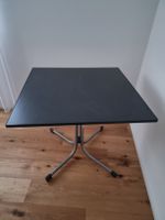 Sieger Tisch Vivodur Platte anthrazit, Metallgestell 80x80cm