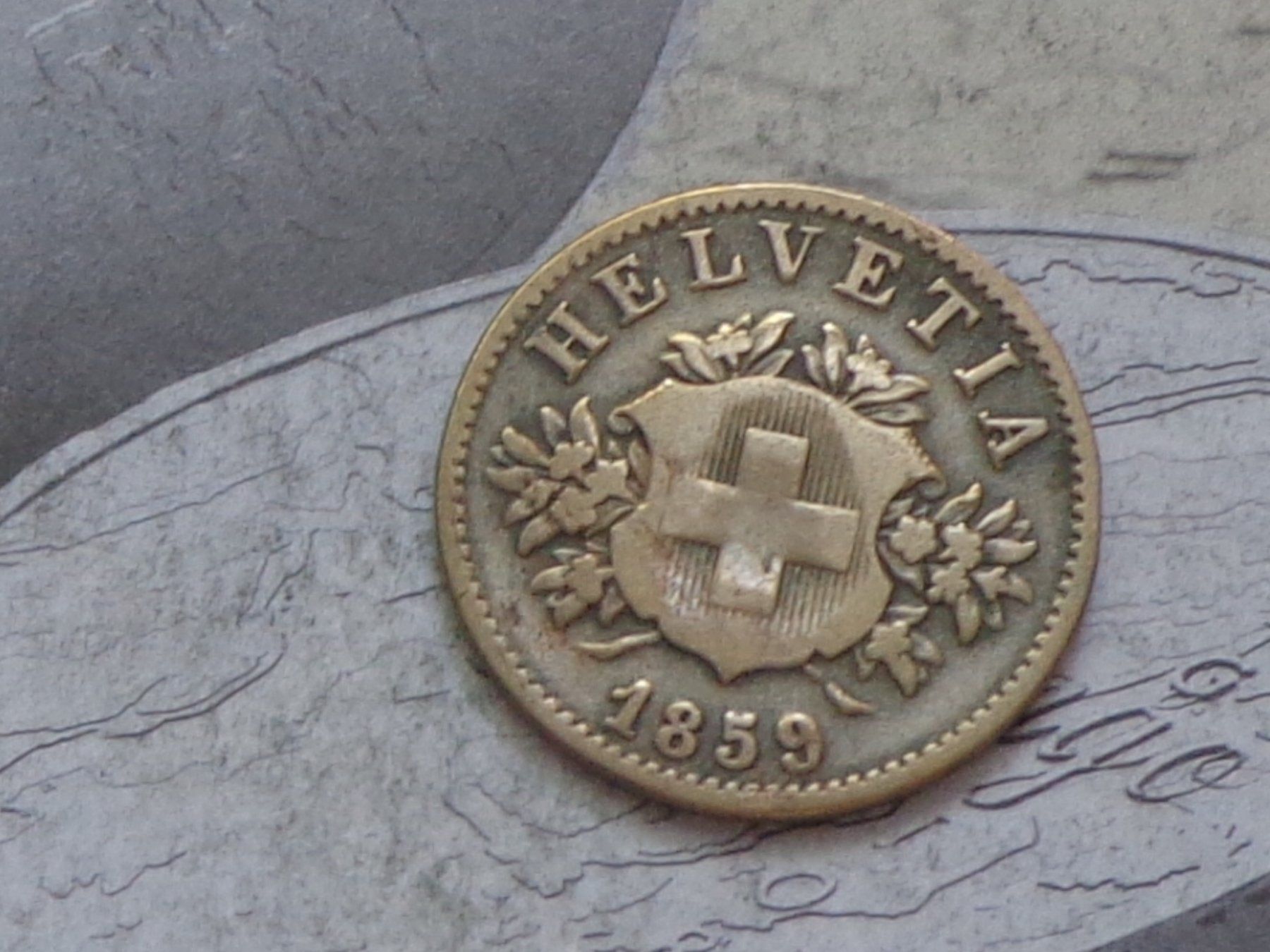 Tutti le monete: 20 cts 1859 B - (Bi) billon – Usato da Pully venduto da UCA01