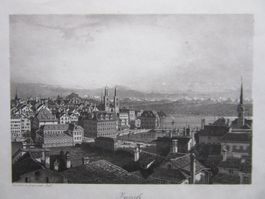 ZÜRICH AQUATINTA BLATTGRÖSSE CA. 35X25CM ZUSTAND GUT