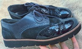 GABOR LEDER 39 blau SCHNÜRER HALBSCHUH OPTIFIT NP 170 CHF