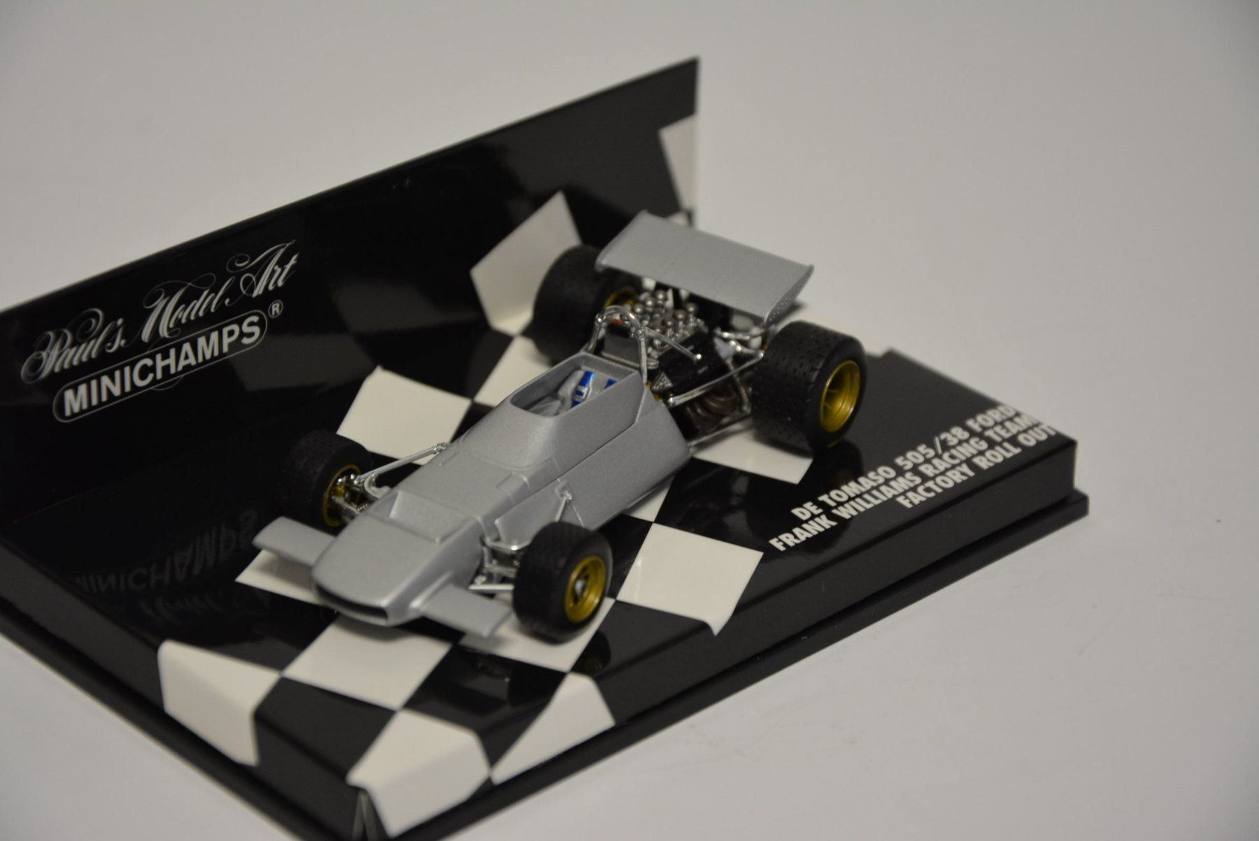 De Tomaso Modellini d'auto: De Tomaso 505/38 , Ford Williams , 1:43 – Nuovo e nell'imballaggio originale da Goldach venduto da Feivel9 4