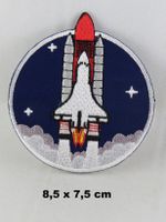 SPACE SHUTTLE - Aufnäher - Aufbügler - 8,5x7,5cm  🚀